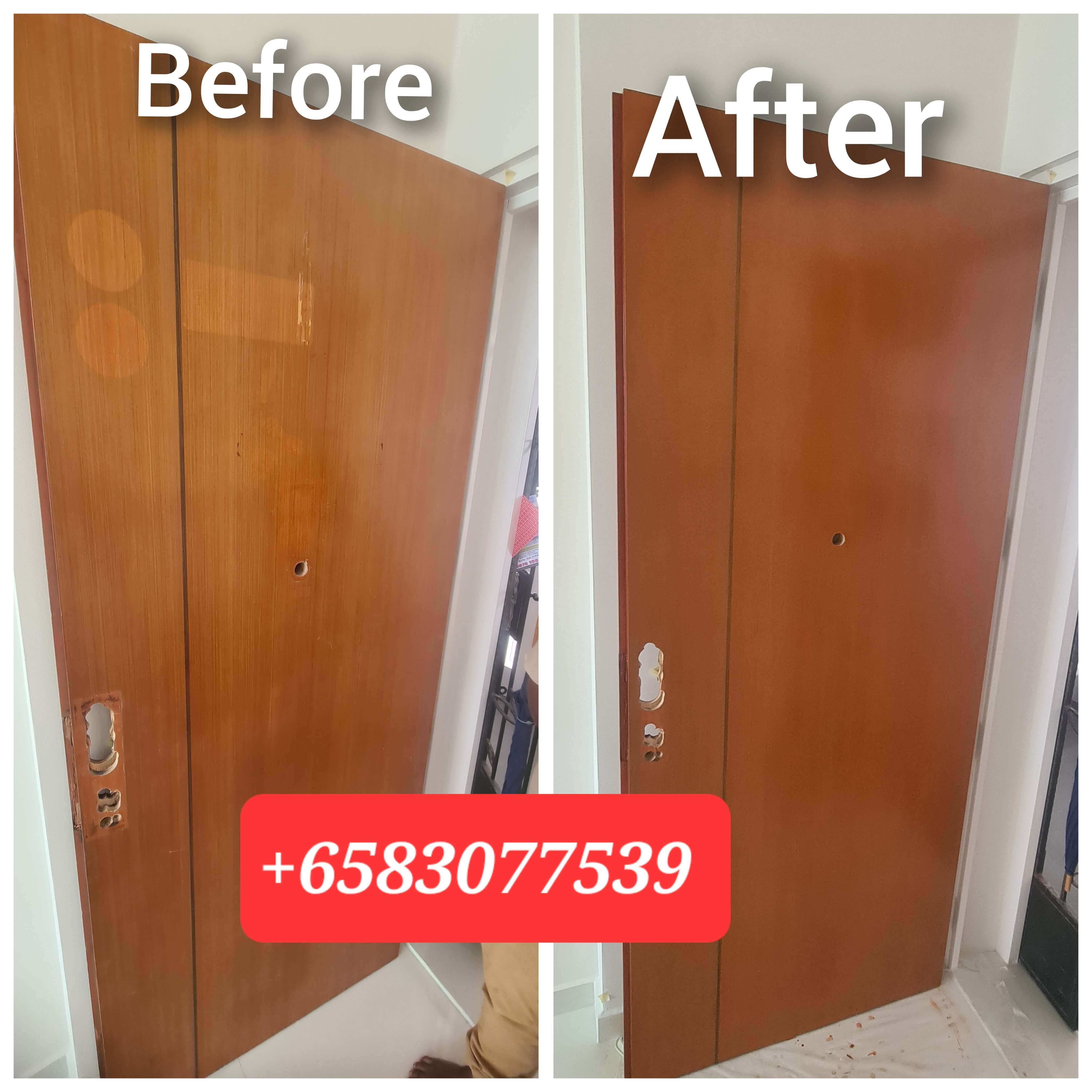 Before Varnishing and after Varnishing cabinet impact look likes new cabinet